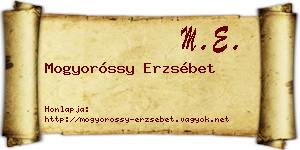 Mogyoróssy Erzsébet névjegykártya