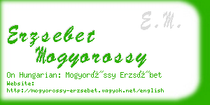 erzsebet mogyorossy business card